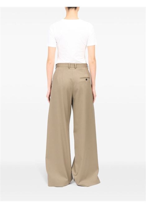 Pantaloni sartoriali a gamba ampia in beige di MM6 Maison Margiela - donna MM6 MAISON MARGIELA | S52KA0513S47848741